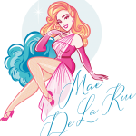 Mae de la Rue Burlesque Performer logo